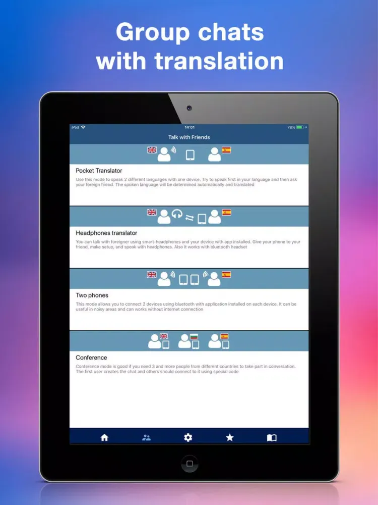Tangkapan layar Translation and vocabulary iPad 