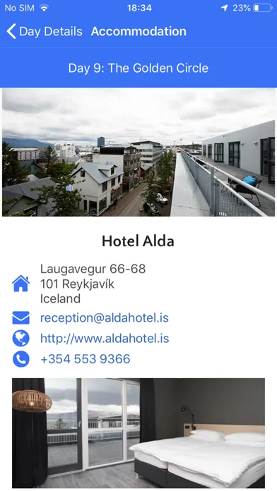 Capturas de pantalla de Nordika Travel Itinerary App