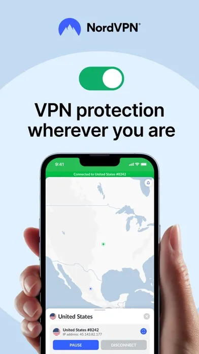 Tangkapan layar NordVPN: VPN Fast & Secure