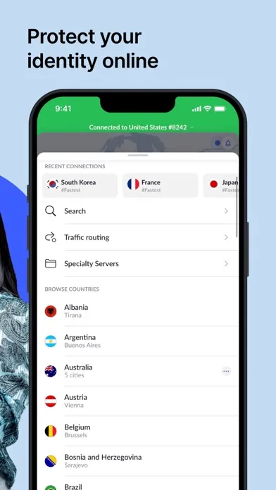 Tangkapan layar NordVPN: VPN Fast & Secure