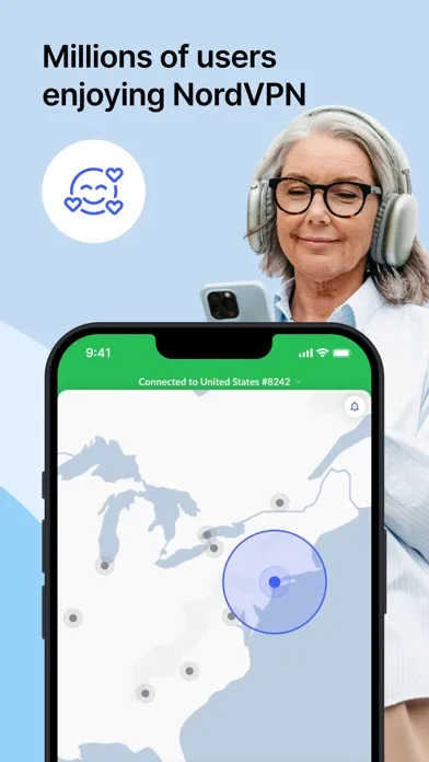 Tangkapan layar NordVPN: VPN Fast & Secure