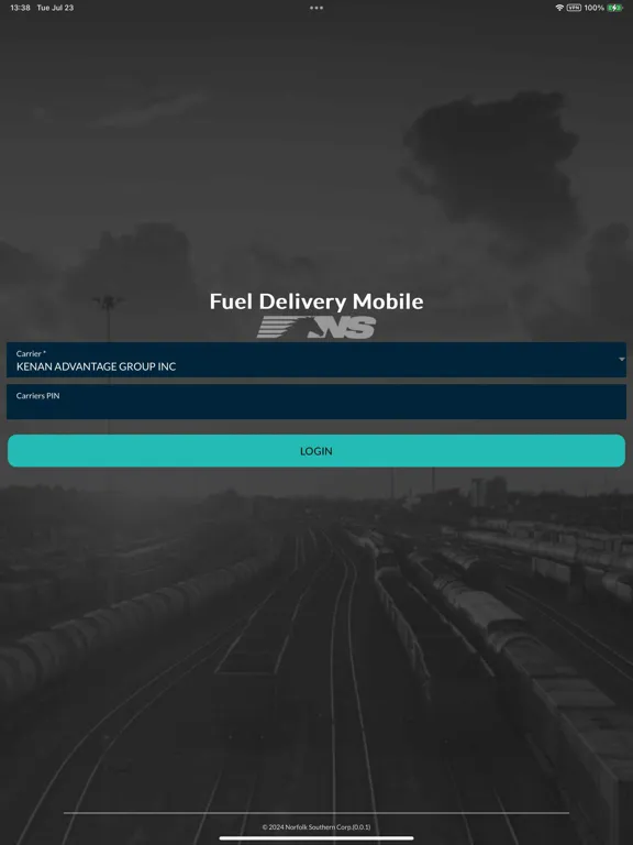 Ảnh chụp màn hình của Fuel Delivery NS iPad 