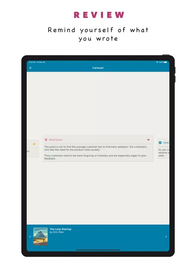 Tangkapan layar Read Me Twice iPad 