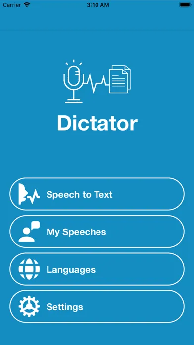 Tangkapan skrin Dictator Speech to Text