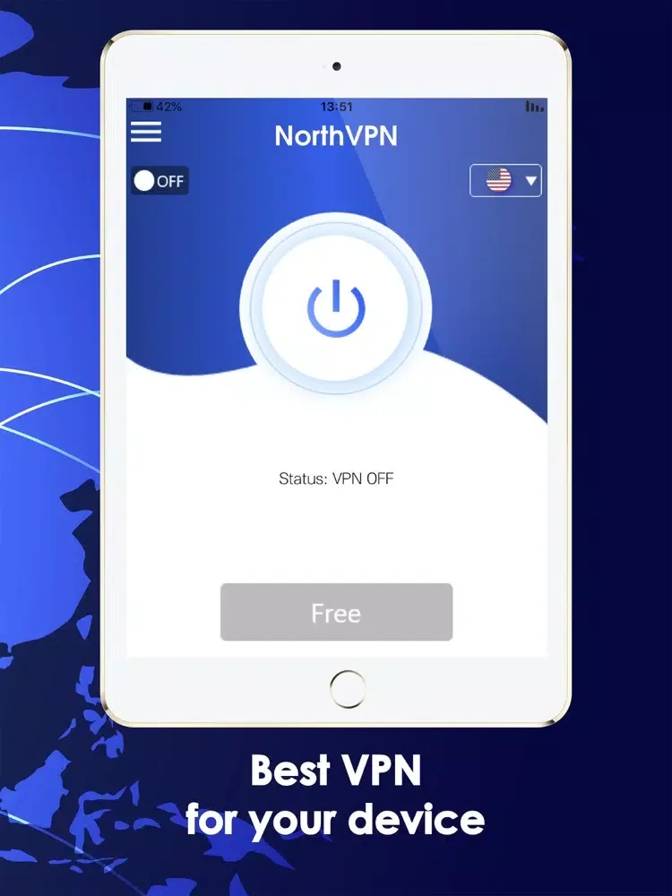 Captures d'écran de North VPN iPad 
