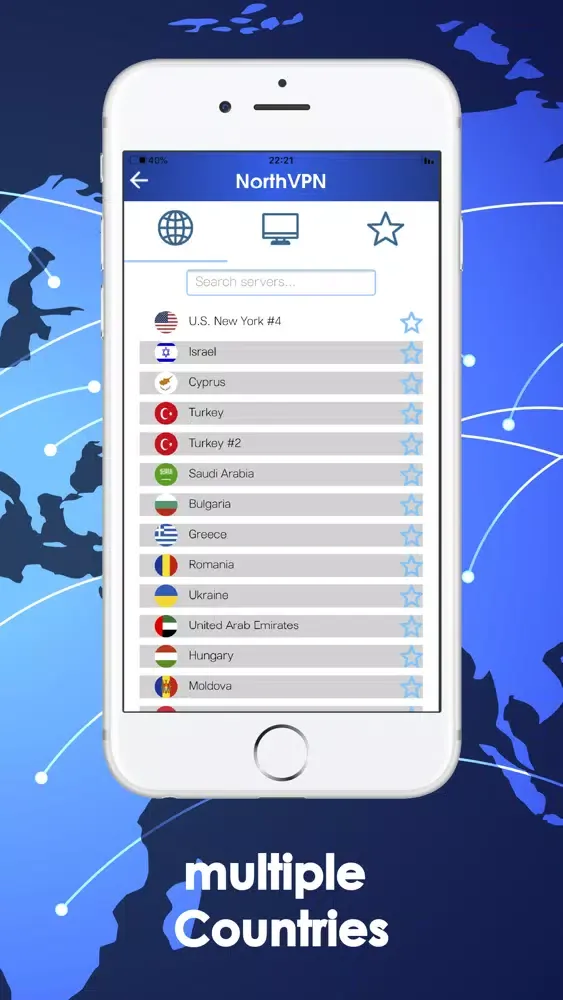 Captures d'écran de North VPN