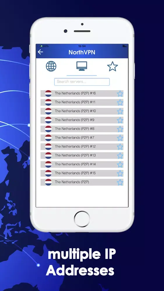 Captures d'écran de North VPN