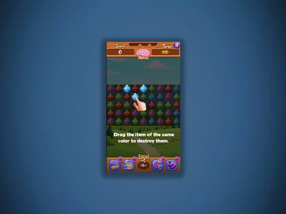 Ảnh chụp màn hình của Jelly Gems GO iPad 