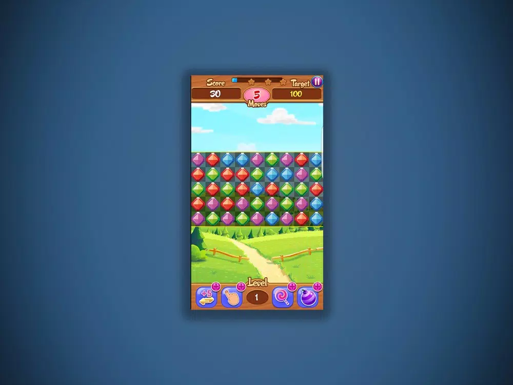 Ảnh chụp màn hình của Jelly Gems GO iPad 