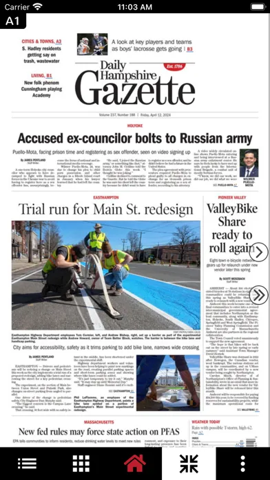 Ảnh chụp màn hình của Daily Hampshire Gazette