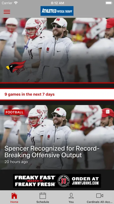 Capturas de pantalla de NCC Athletics