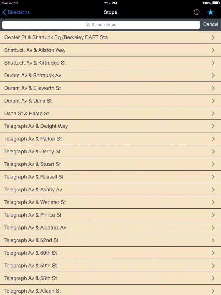 Capturas de tela do NextBus Ride iPad 