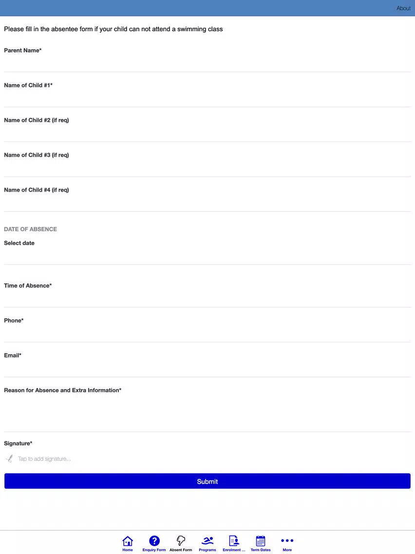 Скриншоты North Lodge Swimming Academy iPad 