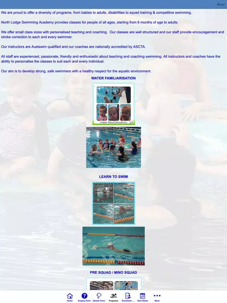 North Lodge Swimming Academy iPad 应用截图