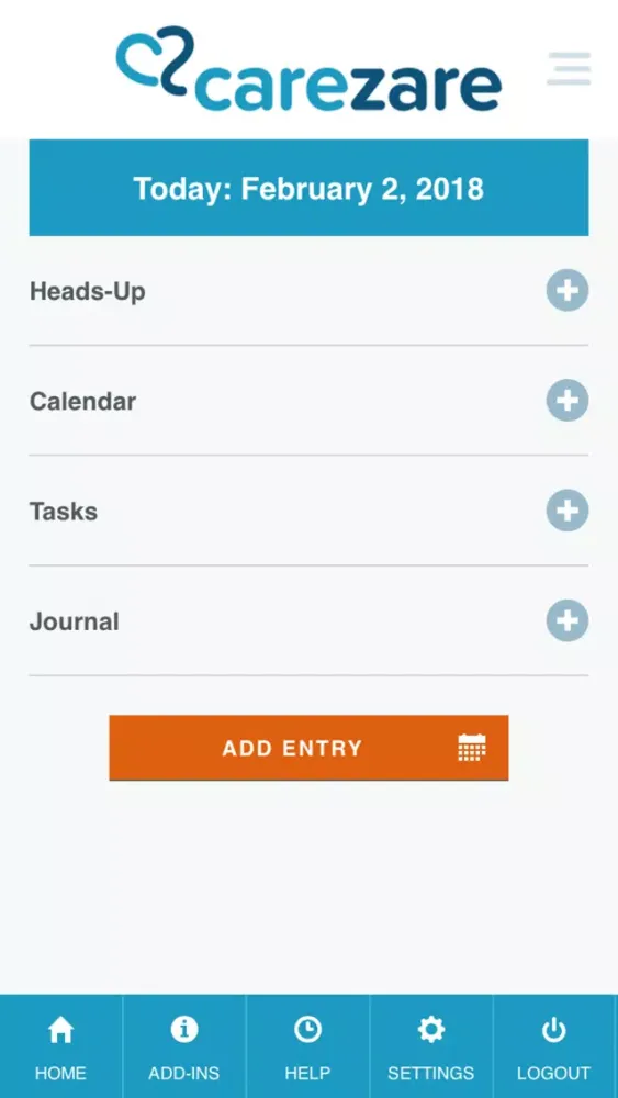 Скриншоты CareZare - The Caregiving App