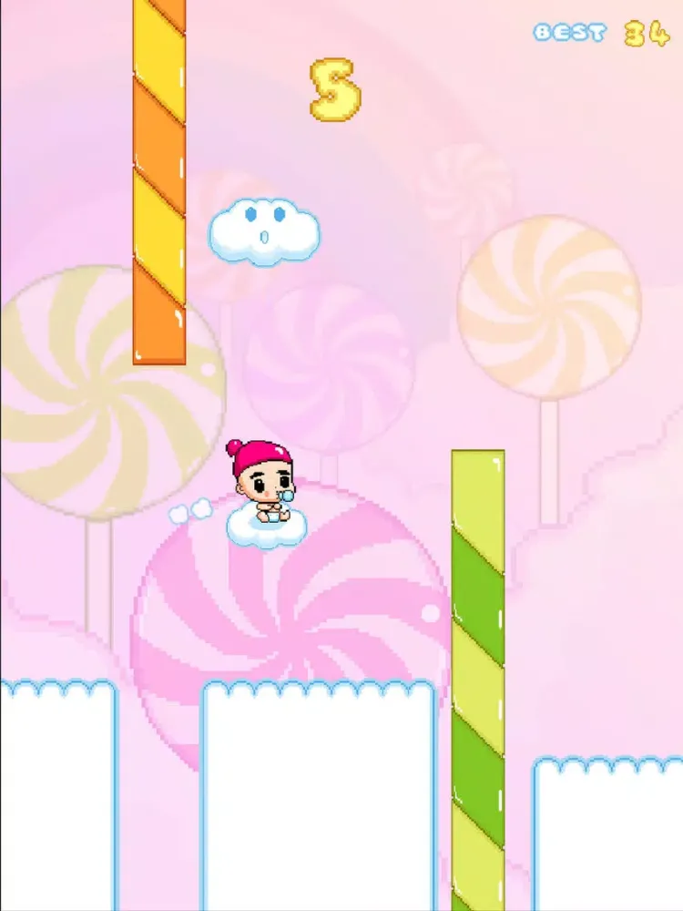 Screenshot di Angel Baby - Adventure of bird tiny flappy wings for free kid games iPad 