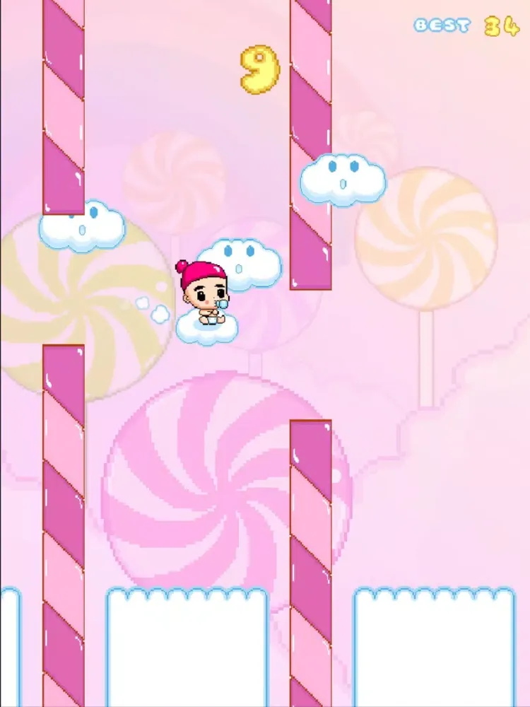 Screenshot di Angel Baby - Adventure of bird tiny flappy wings for free kid games iPad 