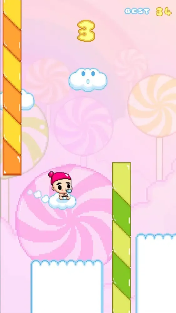 Screenshot di Angel Baby - Adventure of bird tiny flappy wings for free kid games