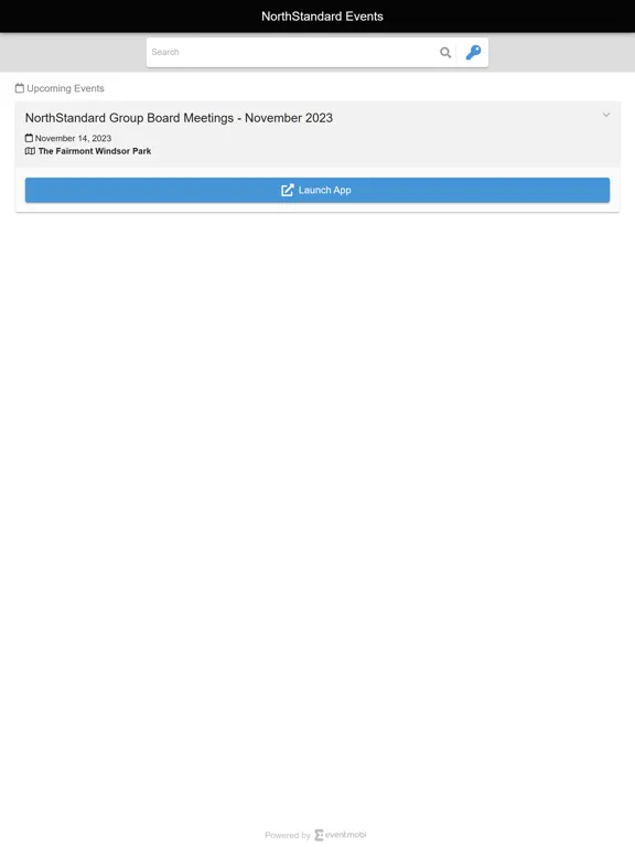 Ảnh chụp màn hình của NorthStandard Events iPad 