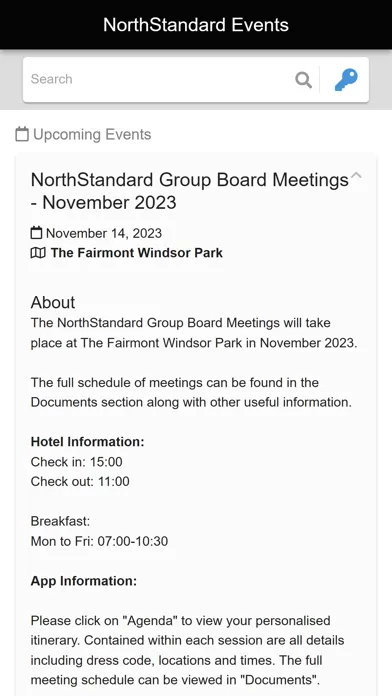 Ảnh chụp màn hình của NorthStandard Events