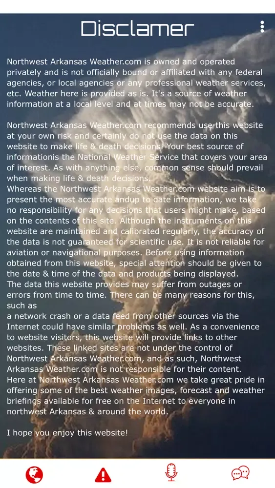 Capturas de pantalla de Northwest Arkansas Weather.com