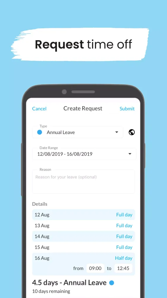 Captures d'écran de Leave Dates - Staff Planner
