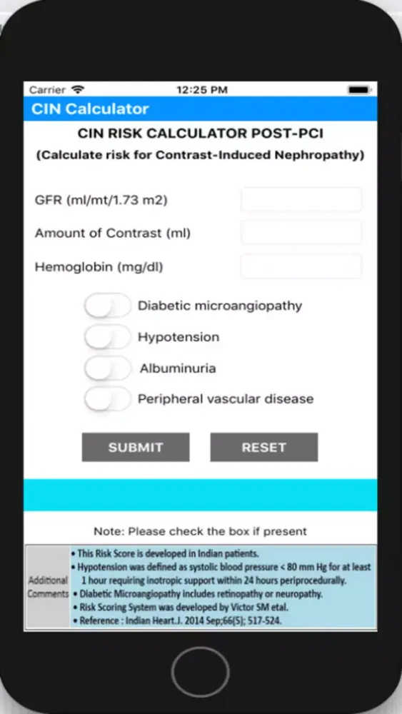 CIN Calculator App スクリーンショット