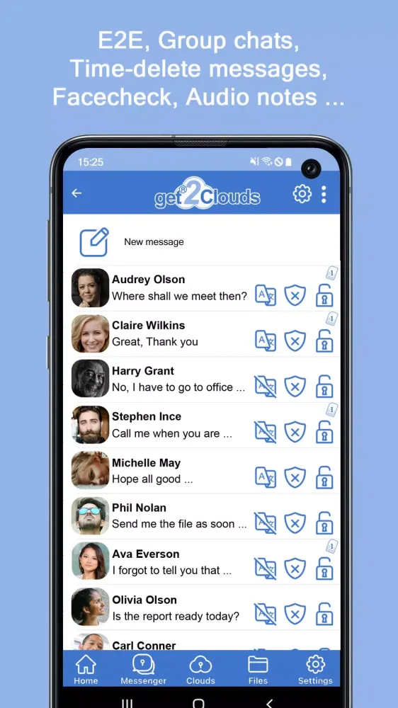 get2Clouds Priv. Communicator سکرین شاٹس