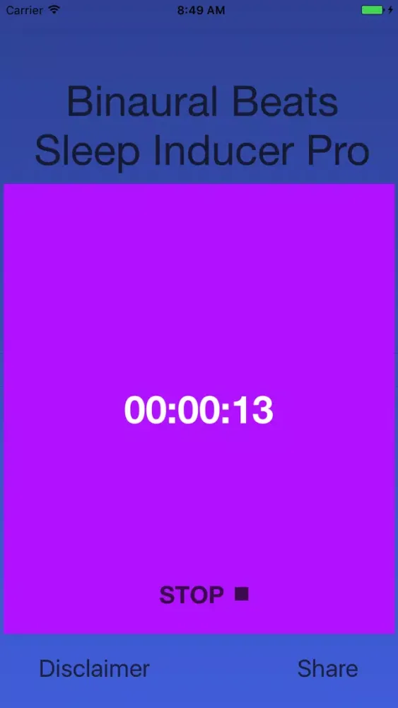 ภาพหน้าจอของ Binaural Sleep Inducer Pro