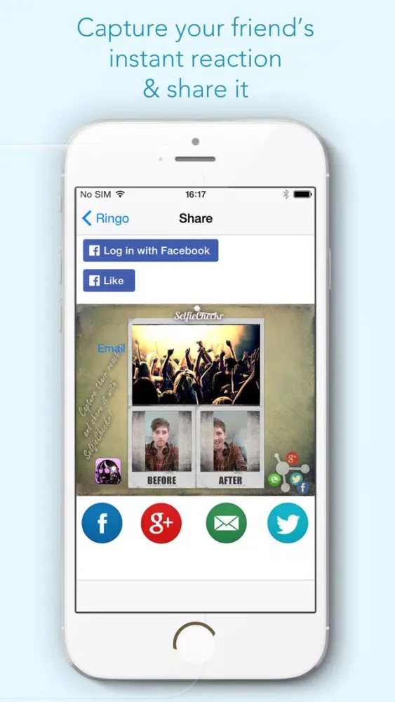 SelfieCheckr E2E Messenger Screenshots