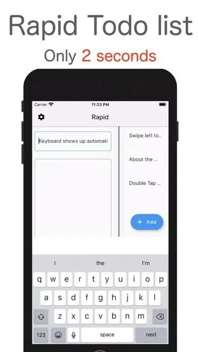 Capturas de tela do Rapid - Superfast To-Do List