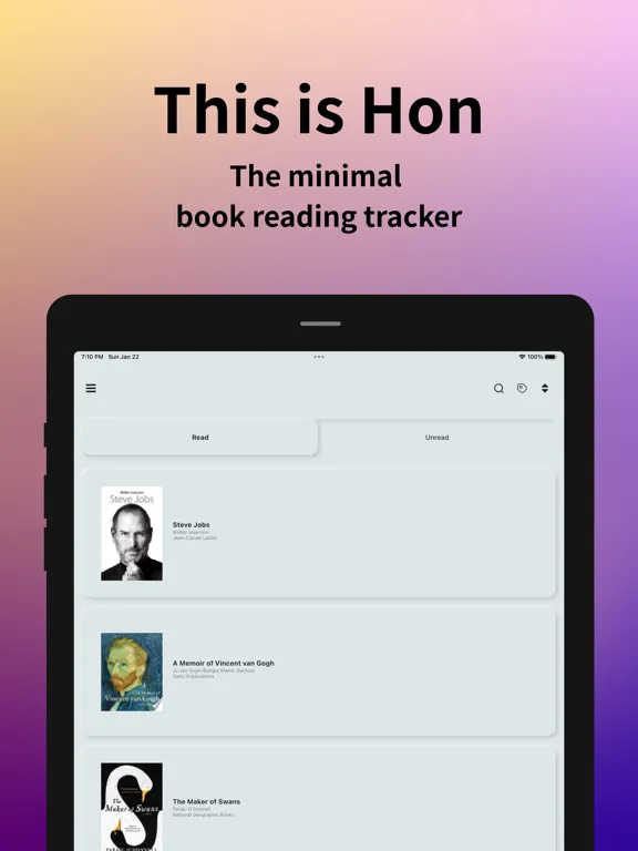 Book Tracker Reading Log - Hon iPad  スクリーンショット