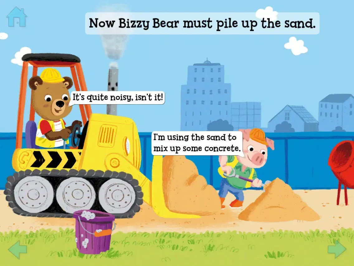 Capturas de tela do Bizzy Bear Builds a House iPad 