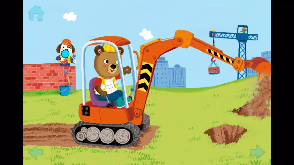 Capturas de tela do Bizzy Bear Builds a House