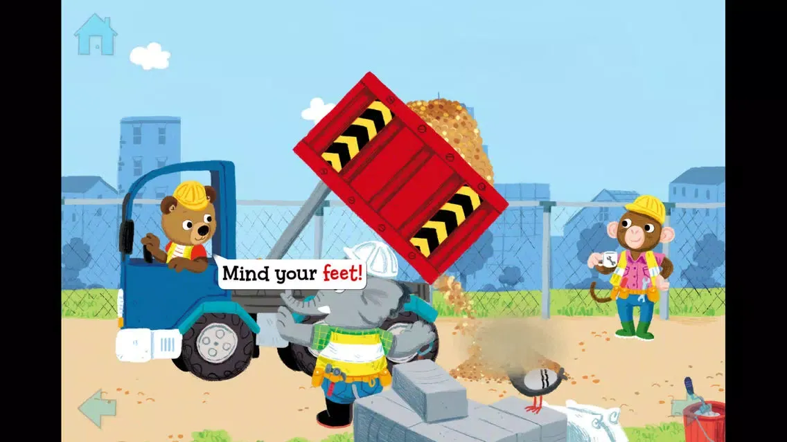 Capturas de tela do Bizzy Bear Builds a House