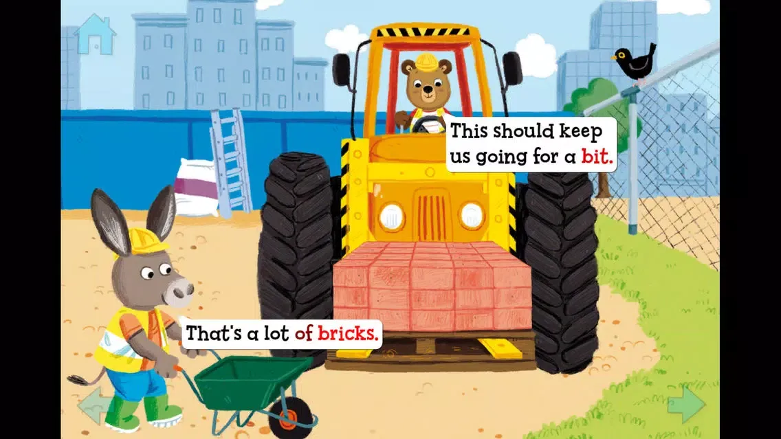 Capturas de tela do Bizzy Bear Builds a House