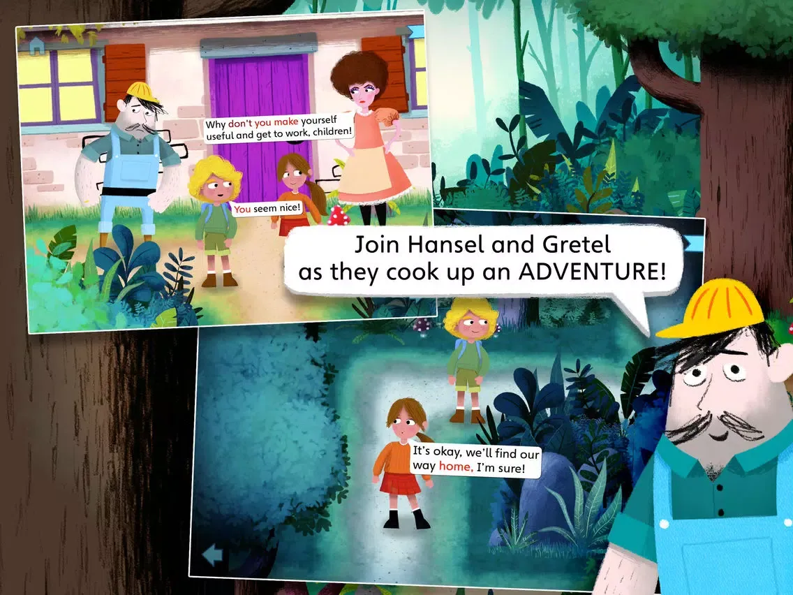 Tangkapan skrin Hansel and Gretel by Nosy Crow iPad 