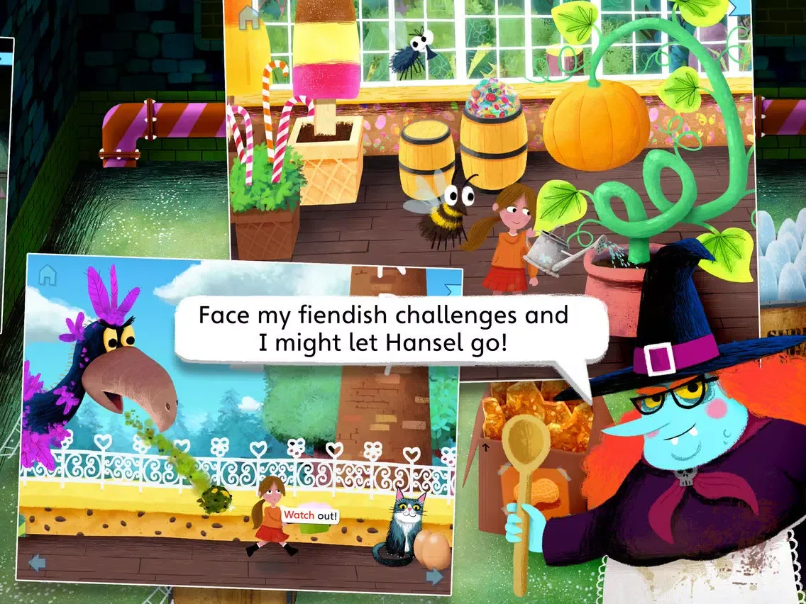 Tangkapan skrin Hansel and Gretel by Nosy Crow iPad 