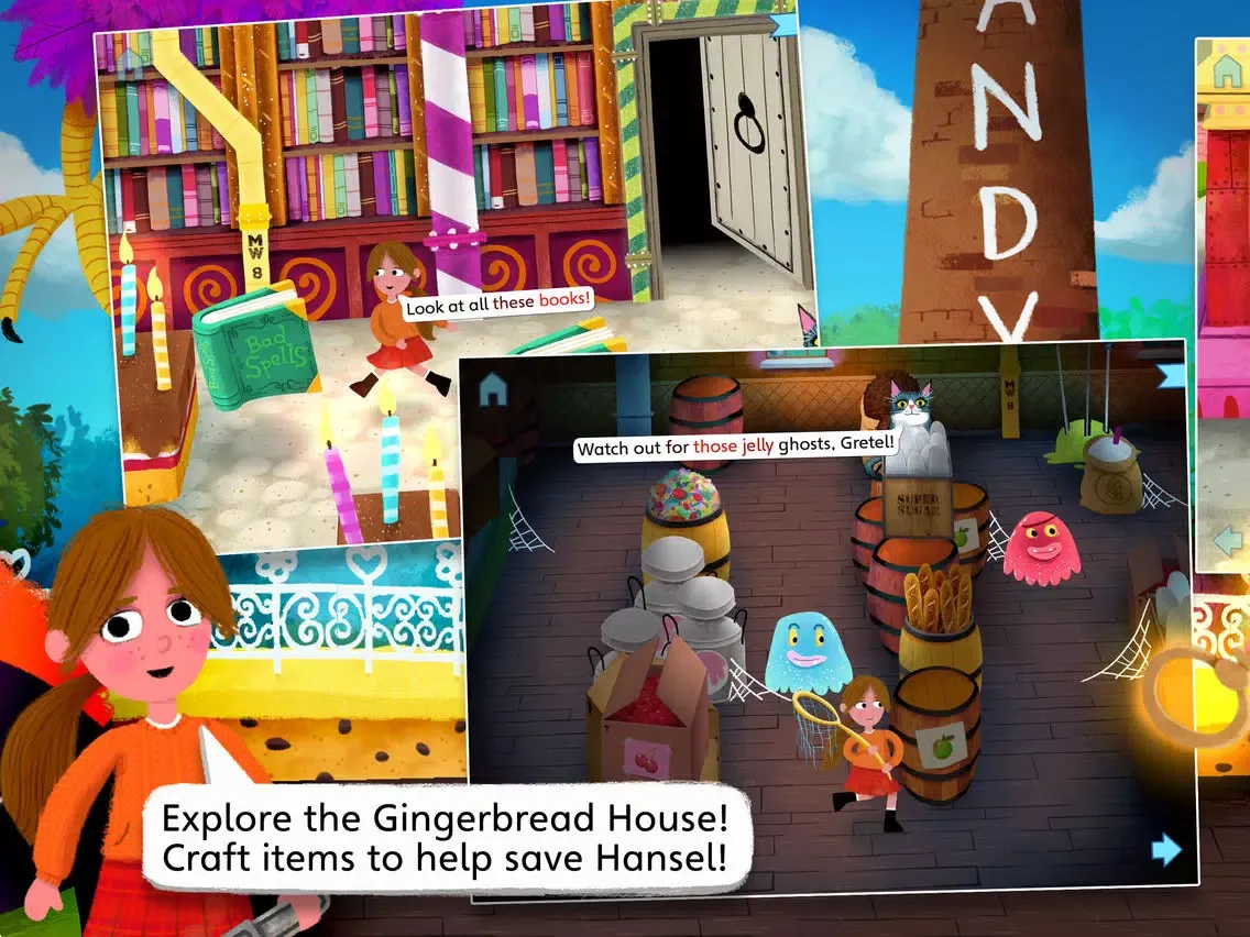 Tangkapan skrin Hansel and Gretel by Nosy Crow iPad 
