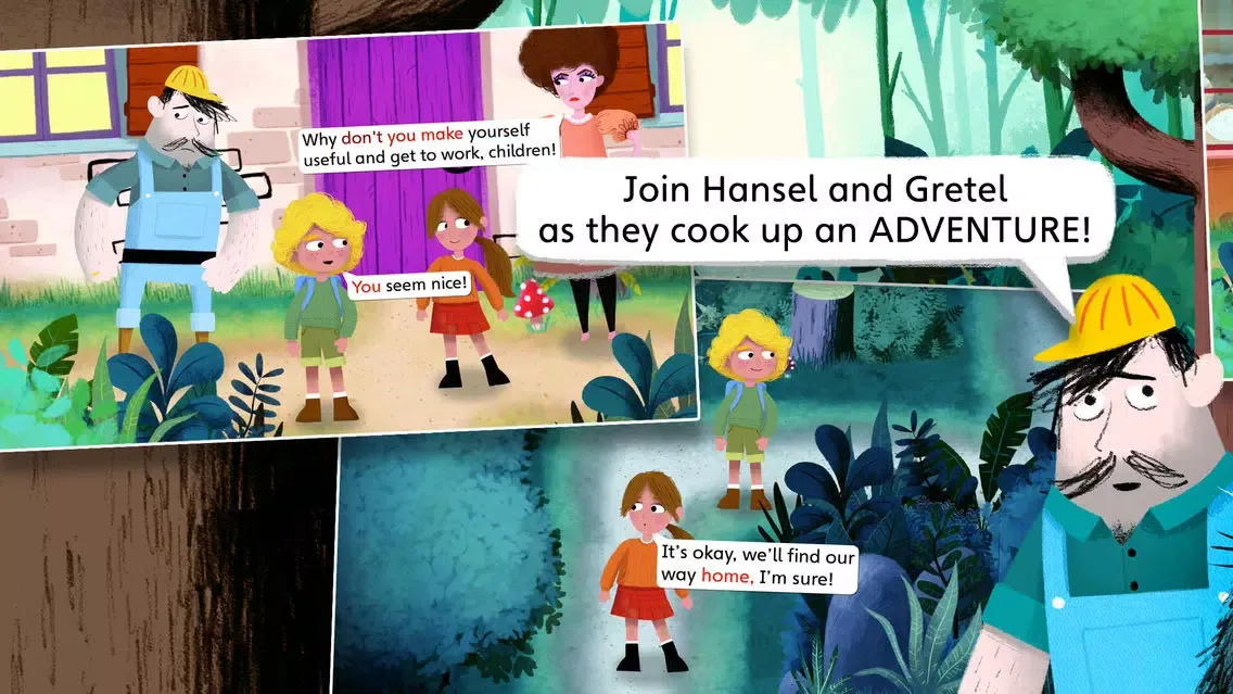 Tangkapan skrin Hansel and Gretel by Nosy Crow