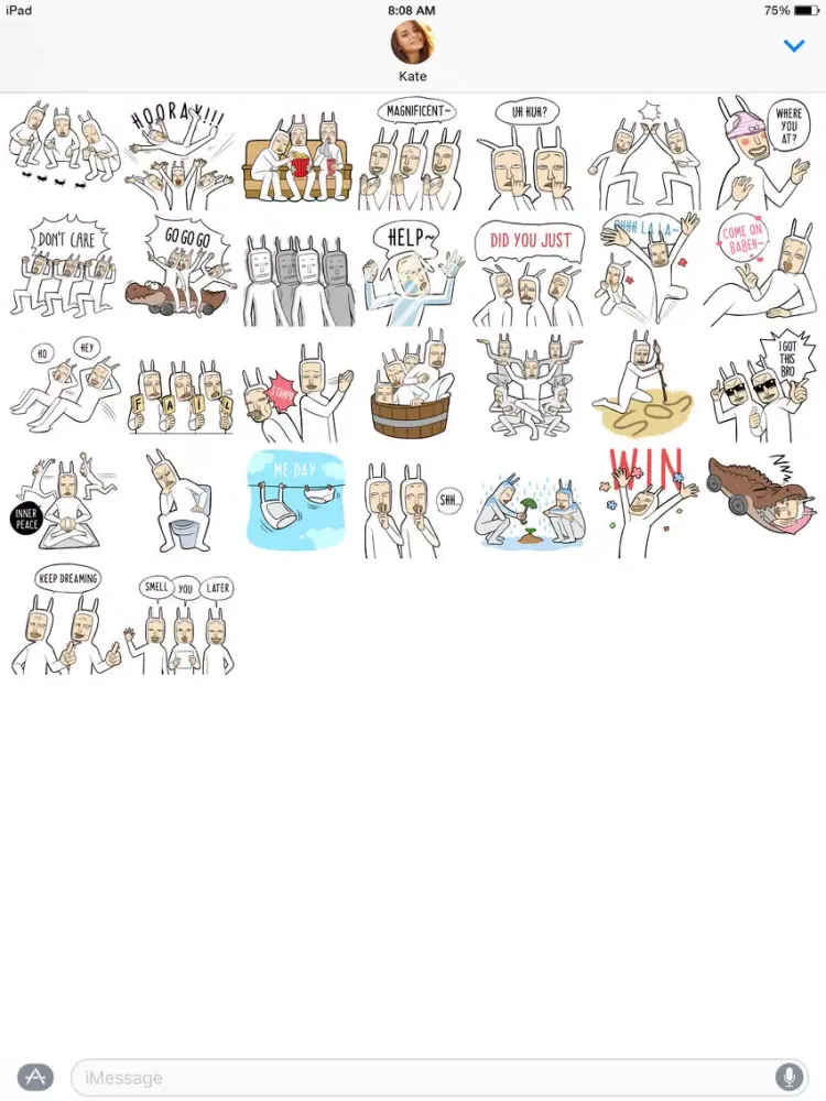 تصاویر Bunny Men stickers iPad 