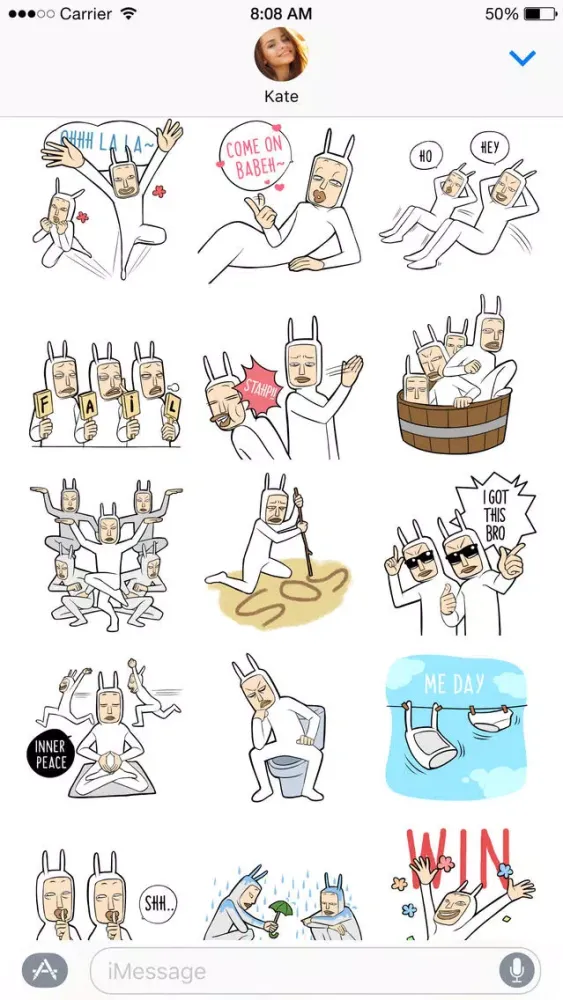 تصاویر Bunny Men stickers