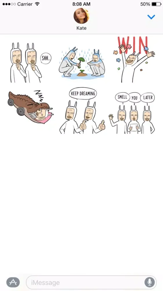 تصاویر Bunny Men stickers