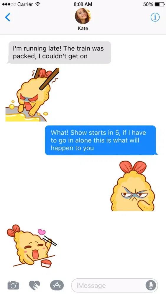 Tempura Crunch Crunch stickers স্ক্রিনশট