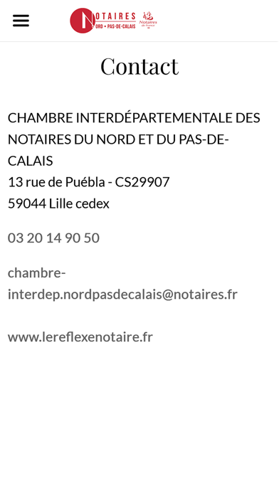 Notaires Nord-Pas-de-Calais 스크린샷