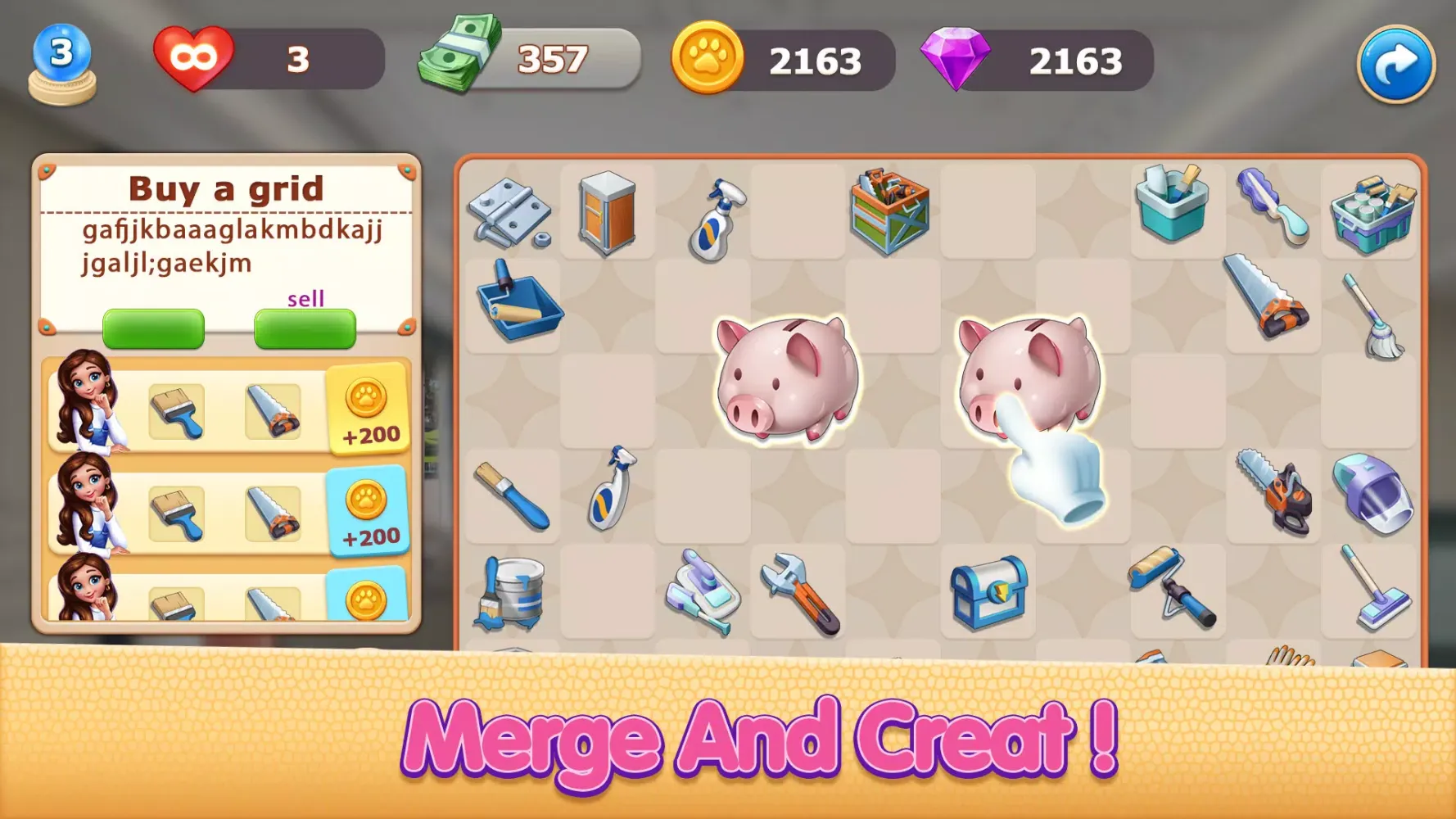 Merge Design Screenshots