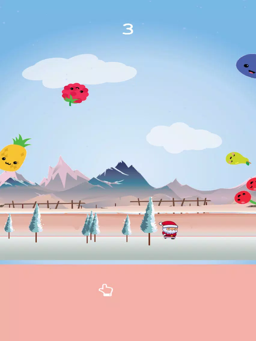 Santa Run Hero : Avoid The Fruit Falling From The Sky iPad  Screenshots