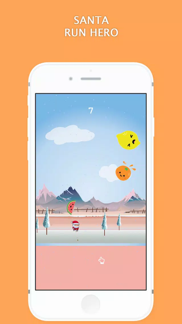 Santa Run Hero : Avoid The Fruit Falling From The Sky Screenshots