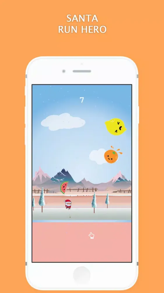 Santa Run Hero : Avoid The Fruit Falling From The Sky स्क्रीनशॉट