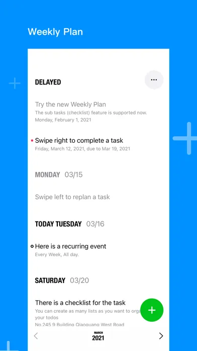 Capturas de pantalla de Weekly Plan
